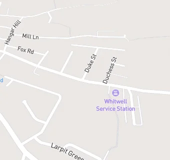 map for Whitwell Park Care Home