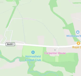 map for Holmesfield Cricket Club