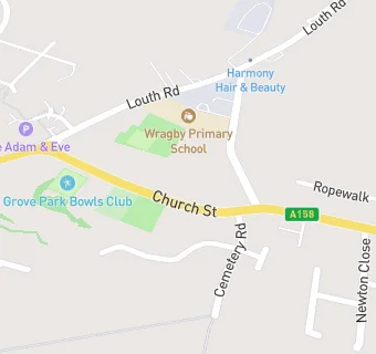 map for Wragby Youth Club