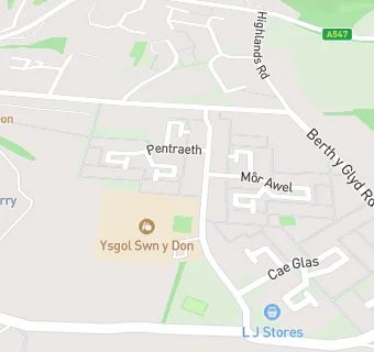 map for Ysgol Swn Y Don