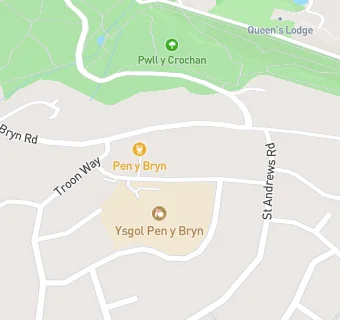 map for Ysgol Pen Y Bryn