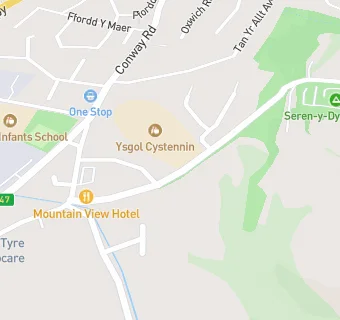 map for Ysgol Cystennin