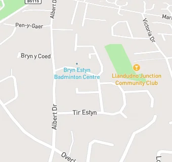 map for Bryn Estyn Badminton Centre