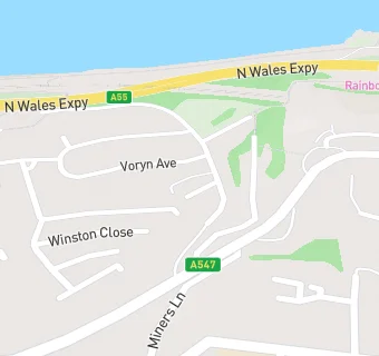 map for Ysgol T. Gwynn Jones