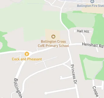 map for Bollington Cross C of E Primary School