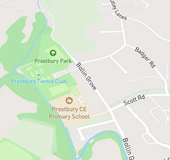 map for Prestbury Village Lawn Tennis Club