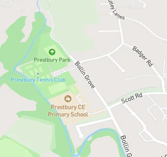 map for Prestbury C of E Primary School