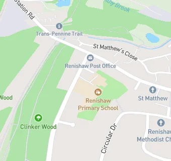 map for Renishaw Primary School