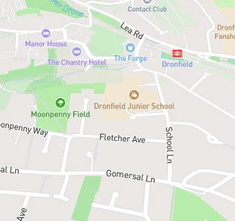 map for Dronfield Infant School