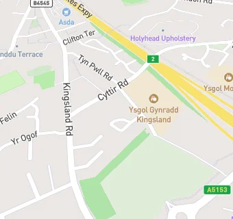 map for Ysgol Kingsland