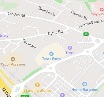 map for Tesco Extra