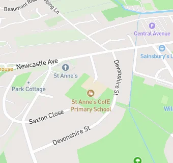 map for St Anne's CofE (Aided) Primary School