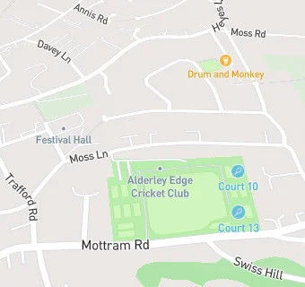 map for Alderley Edge Cricket Club