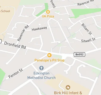 map for Eckington School