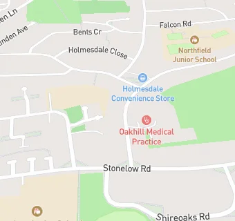 map for Oakhill Medical Practice