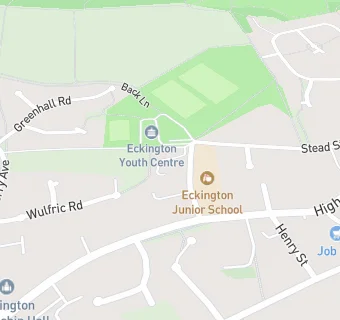 map for Eckington Junior School