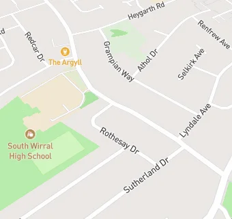 map for South Wirral High School