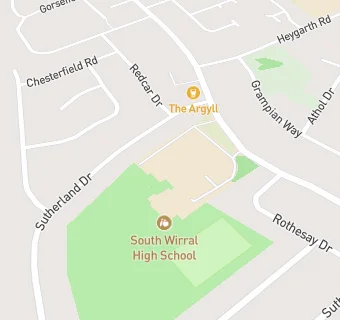 map for South Wirral High School