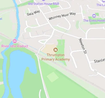 map for Thrumpton Primary Academy