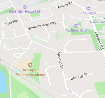 map for Thrumpton Primary School