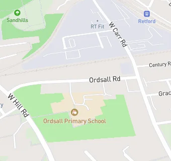 map for Ordsall Village Nursery and Infant School