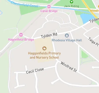 map for Haggonfields Primary and Nursery School