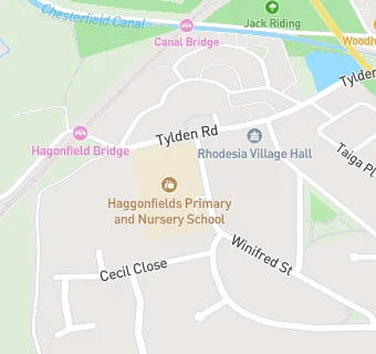 map for Haggonfields Primary School