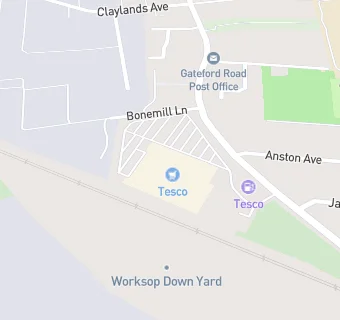 map for Tesco Service Station