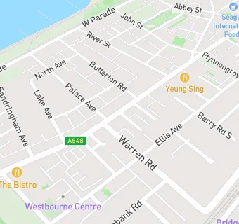 map for Wong's Takeaway