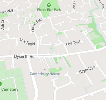 map for Canterbury House EMI Nursing Home