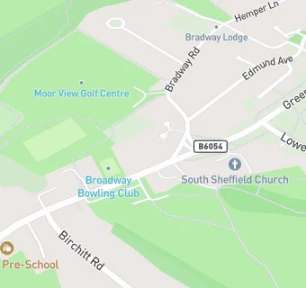 map for Bradway Bowling Club