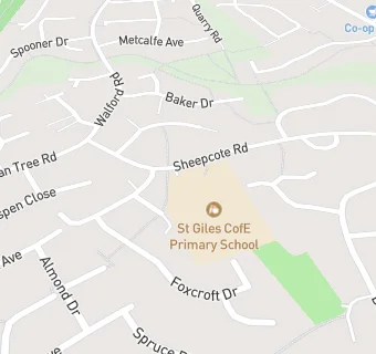 map for St Giles CofE Primary School