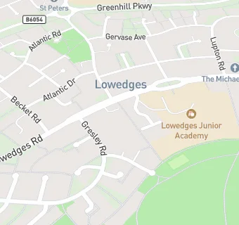 map for Lowedges Junior Academy