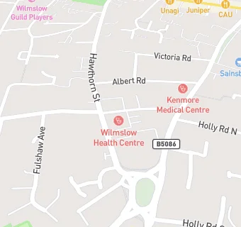 map for Wilmslow Health Centre