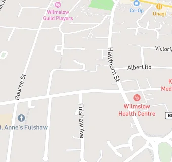 map for Wilmslow Dental Practice