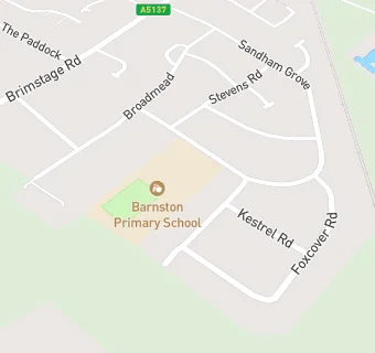 map for Barnston Primary School