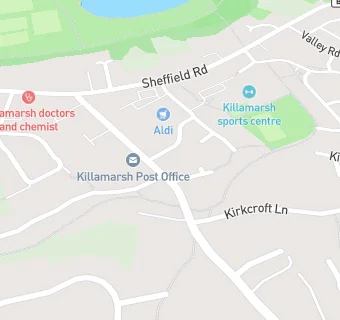 map for Killamarsh Dental Practice