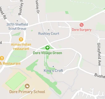 map for Dore Open Door Lunch Club