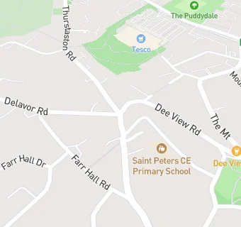 map for St Peters C E Primary School