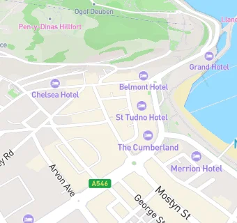 map for Johnny Dough's Llandudno