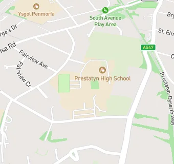 map for Prestatyn High School