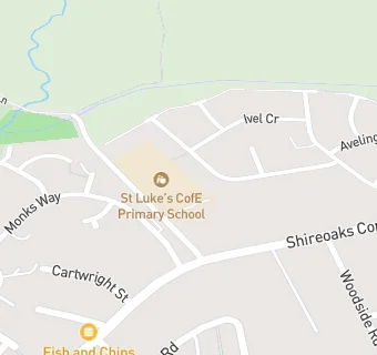 map for St Luke's CofE (Aided) Primary School