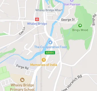 map for Churches Together in Whaley Bridge Luncheon Club