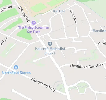 map for Hallcroft Methodist Church