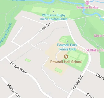 map for Pownall Hall School