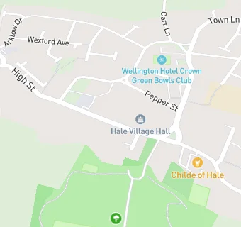 map for Hale Village Hall Coffee Shop