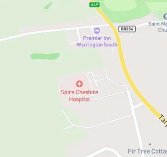 map for Spire Cheshire Hospital