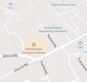 map for Mablethorpe Primary Academy