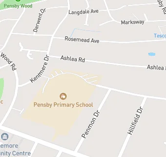 map for Pensby Primary School