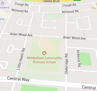 map for Middlefield Community Primary School